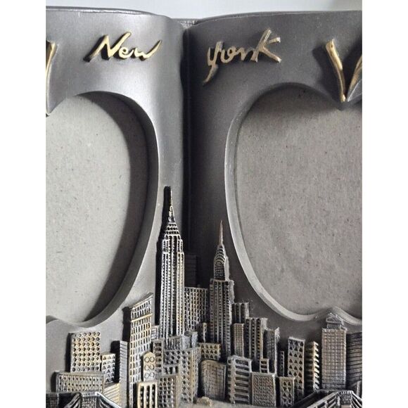Silver I ❤️New York Double Picture Frame - Picture 3 of 5